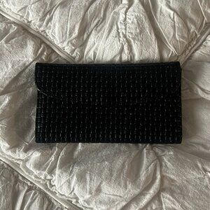 Woven Leather Wallet and Checkbook